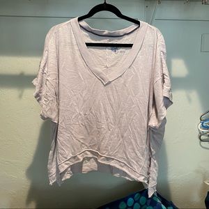 Anthropologie pilcro lavender cropped top